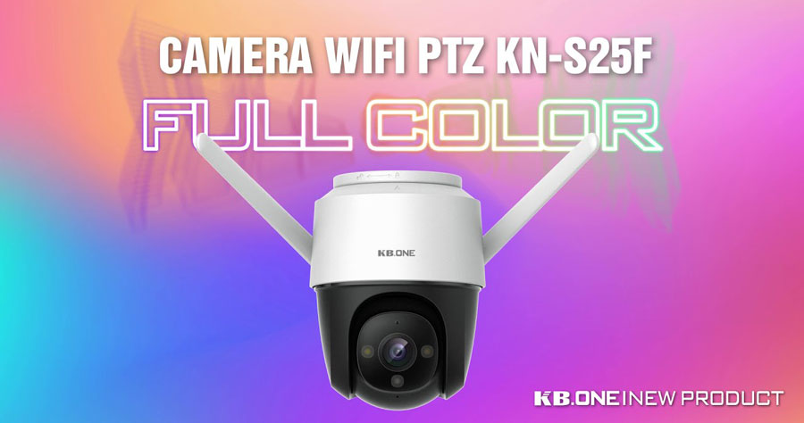 Camera Wifi PTZ Full Color 2MP KBONE KN-S25F màu ban đêm